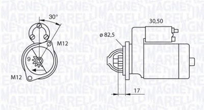 MAGNETI MARELLI 063521070730 -  Стартер